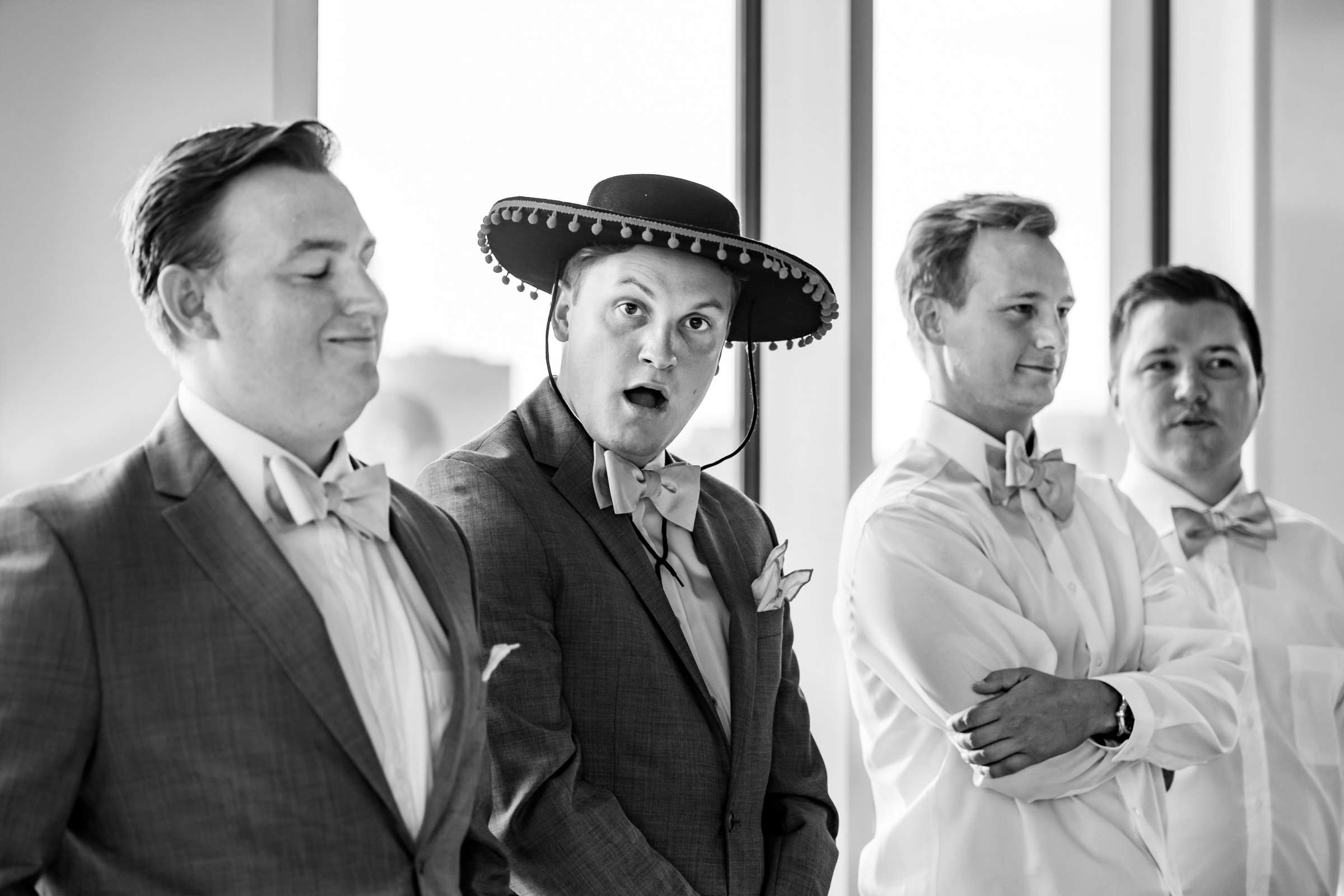 Funny moment at The Ultimate Skybox Wedding coordinated by Creative Affairs Inc, Kelly and Brandon Wedding Photo #114 by True Photography