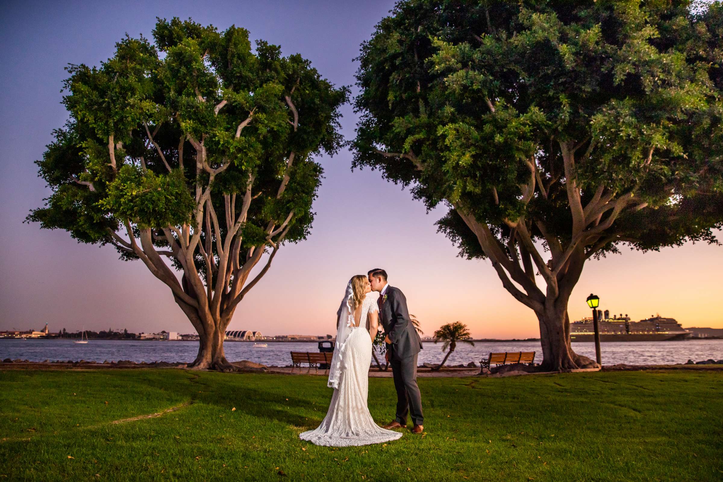 Sunset at Harbor View Loft Wedding, Kelley and Aaron Wedding Photo #18 by True Photography