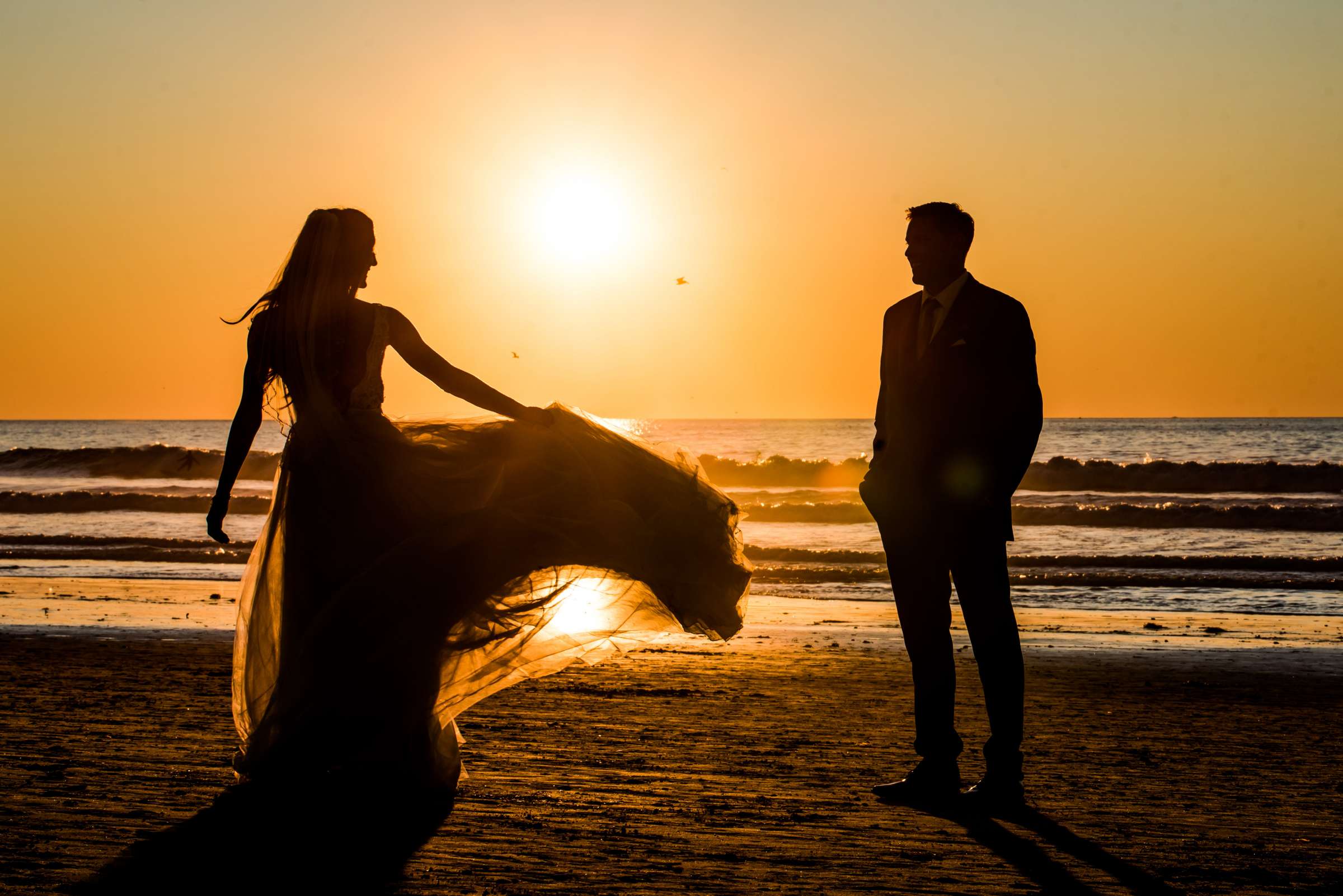 Sunset at Scripps Seaside Forum Wedding, Claire and Todd Wedding Photo #1 by True Photography