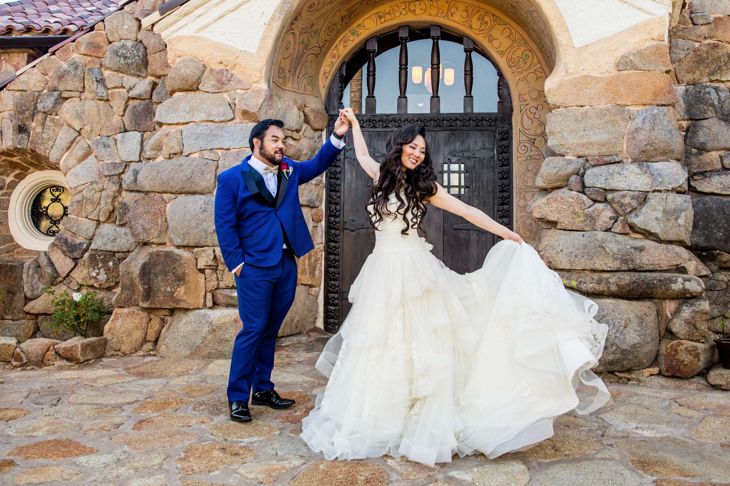 Mt Woodson Castle Wedding coordinated by Personal Touch Dining, Denise and Arbj Wedding Photo #2 by True Photography