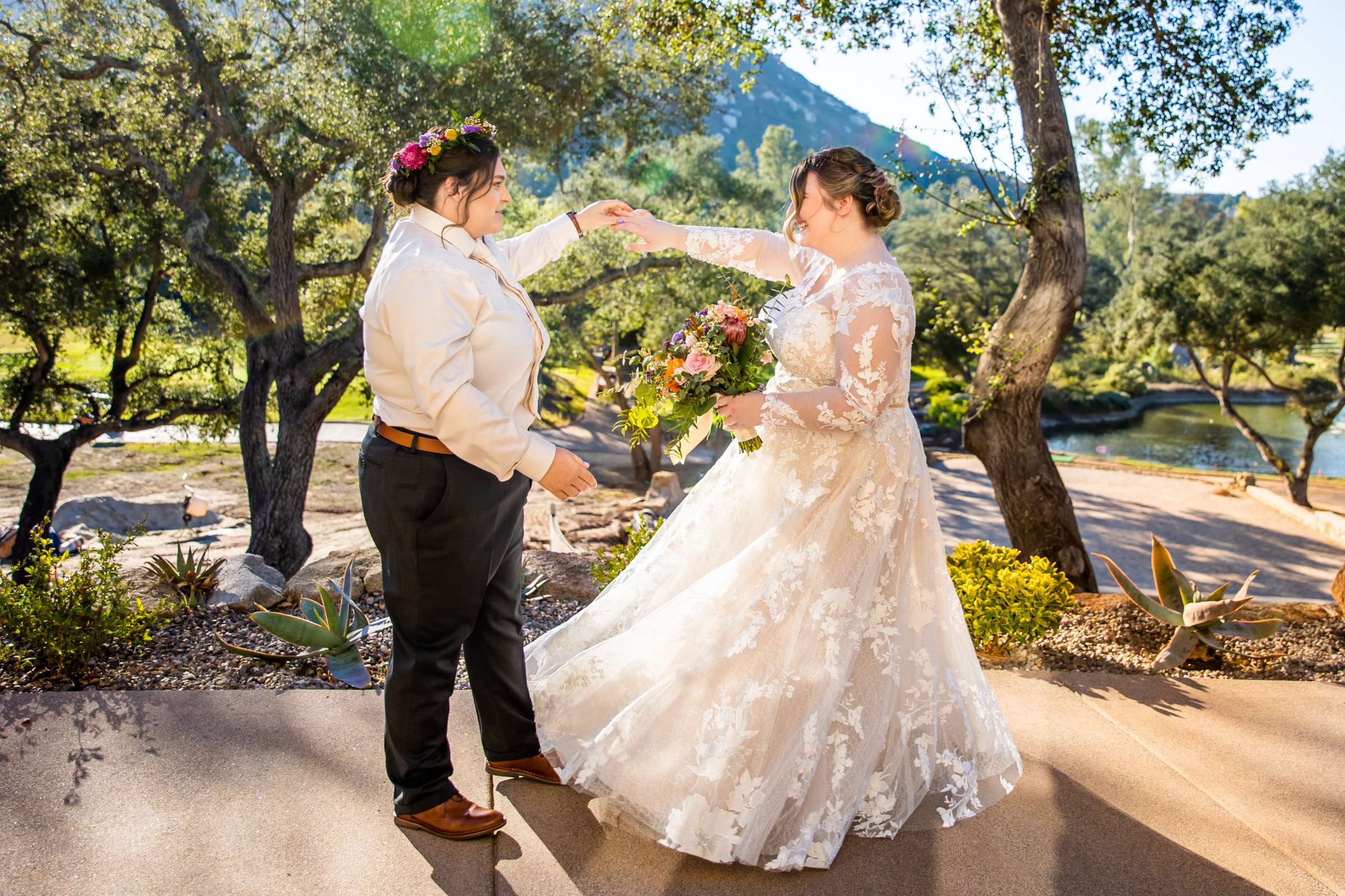 Mt Woodson Castle Wedding coordinated by Personal Touch Dining, Courtney and Aly Wedding Photo #36 by True Photography