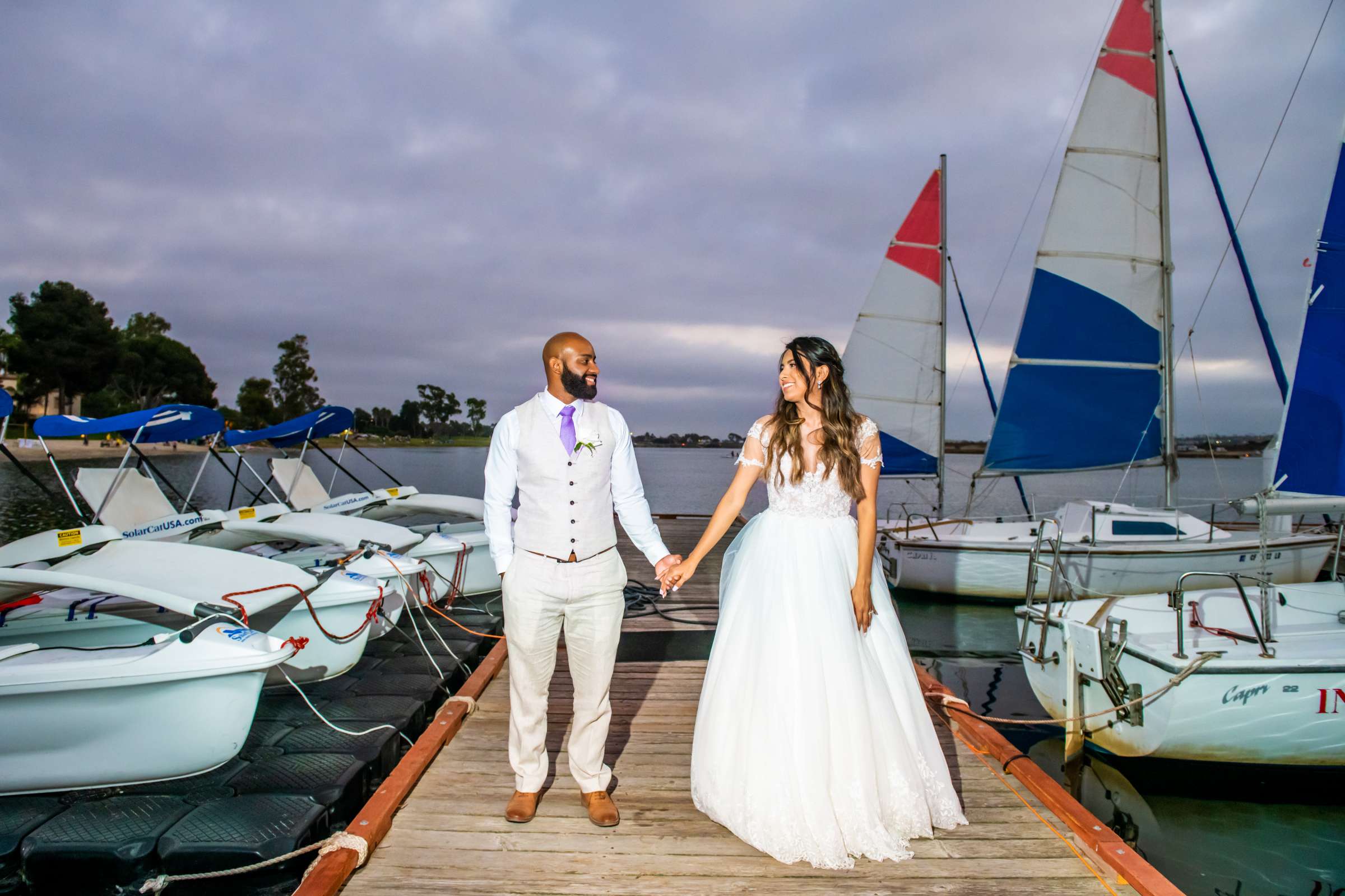San Diego Mission Bay Resort Wedding coordinated by Elements of Style, Ana and Bobby Wedding Photo #3 by True Photography