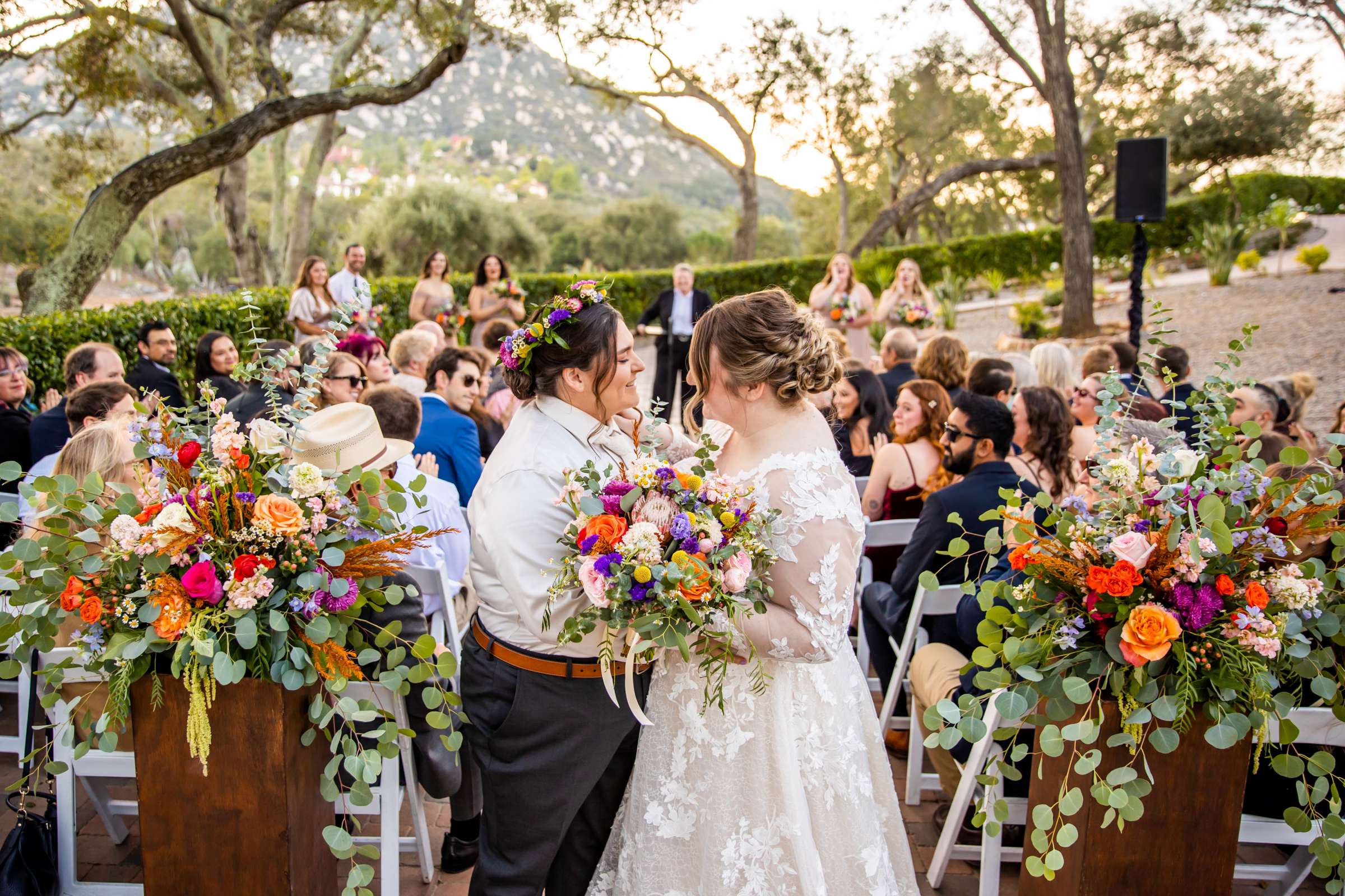 Mt Woodson Castle Wedding coordinated by Personal Touch Dining, Courtney and Aly Wedding Photo #90 by True Photography