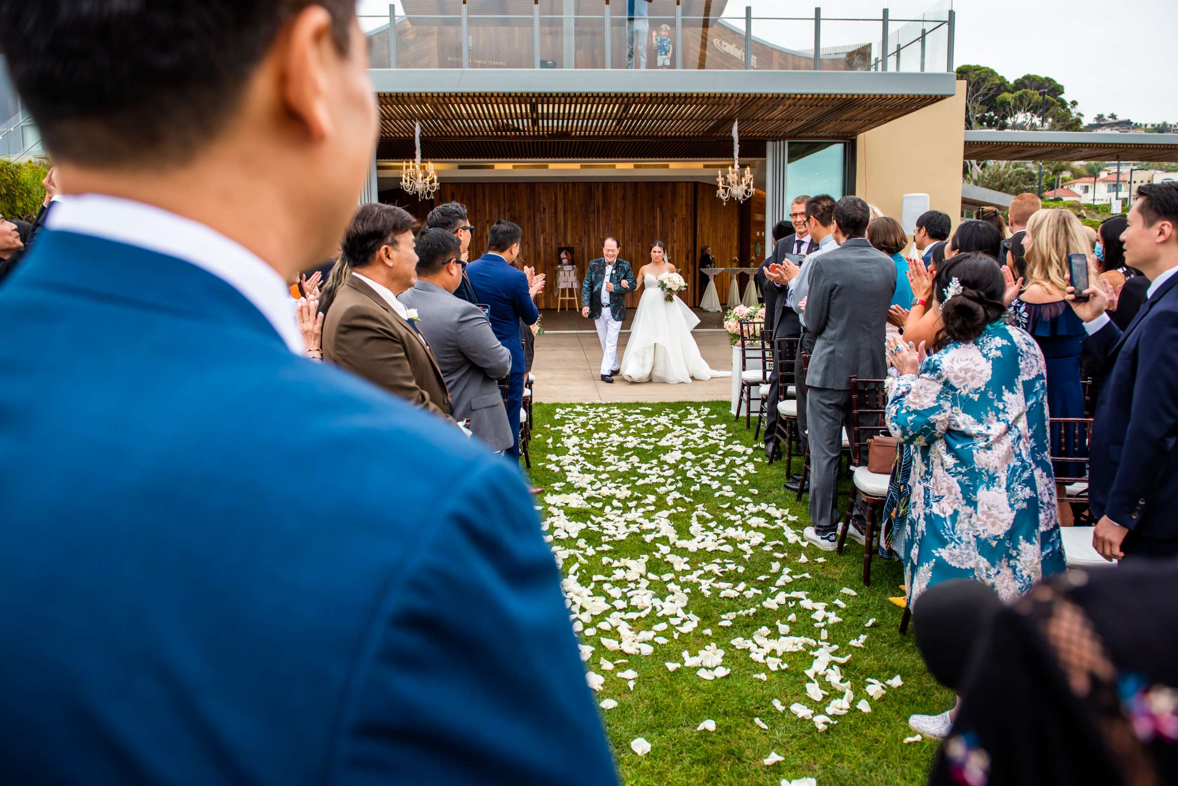 Scripps Seaside Forum Wedding coordinated by Willmus Weddings, Quynh and Tyler Wedding Photo #85 by True Photography