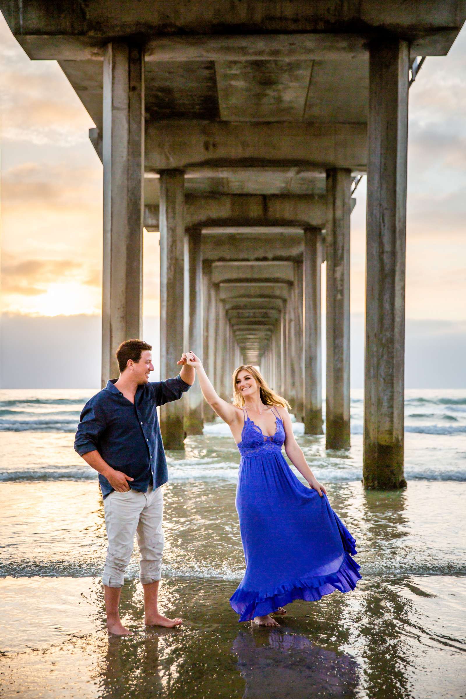 Scripps Seaside Forum Engagement, Maren and Chris Engagement Photo #1 by True Photography