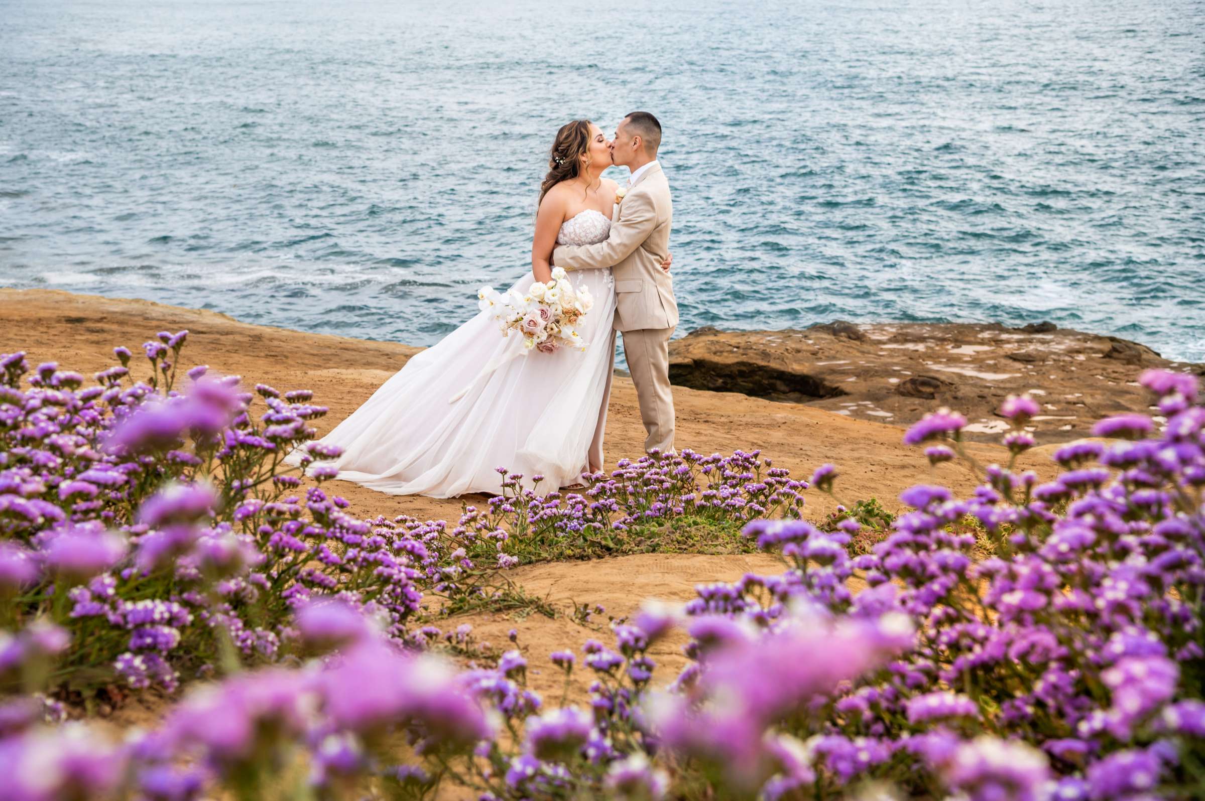 Sunset Cliffs Wedding coordinated by OhMissy Events, Victoria and Vanderson Wedding Photo #1 by True Photography
